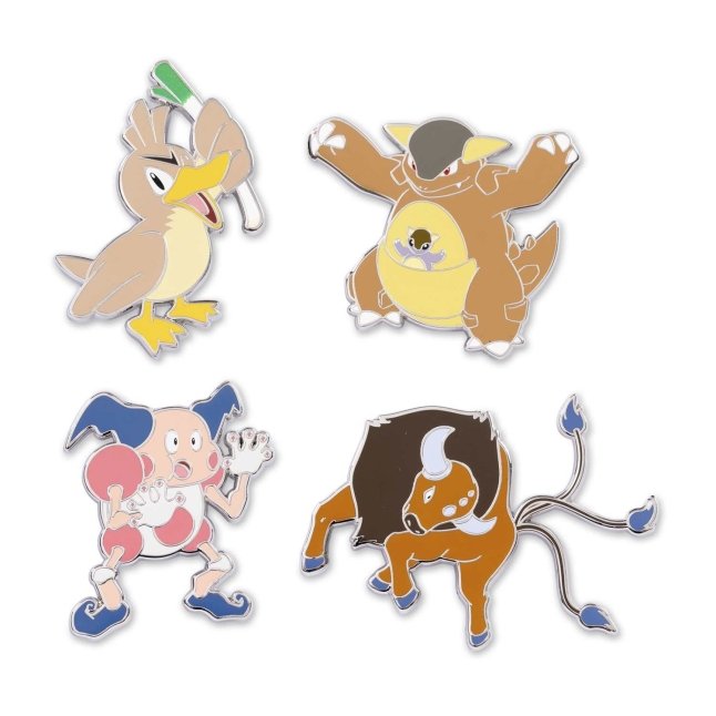 Farfetch'd, Kangaskhan, Mr. Mime & Tauros Pokémon Pins (4-Pack)