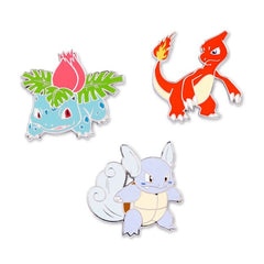 Ivysaur, Charmeleon & Wartortle Pokémon Pins (3-Pack)