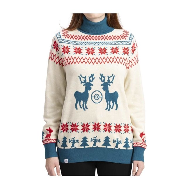 Forest Fair Isle Turtleneck Knit Sweater - Adult