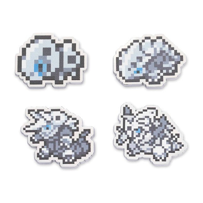 Aron, Lairon, Aggron & Mega Aggron Pokémon Pixel Pins (4-Pack)