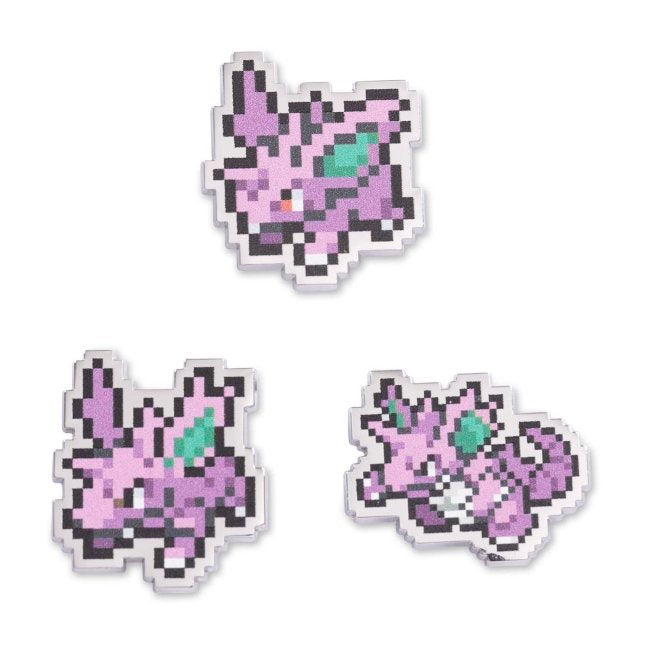 Nidoran (Male), Nidorino & Nidoking Pokémon Pixel Pins (3-Pack)
