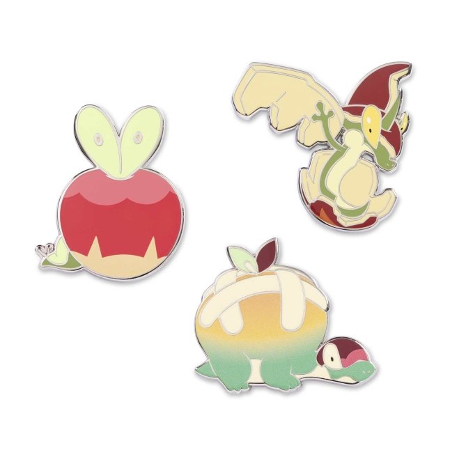 Applin, Flapple & Appletun Pokémon Pins (3-Pack)