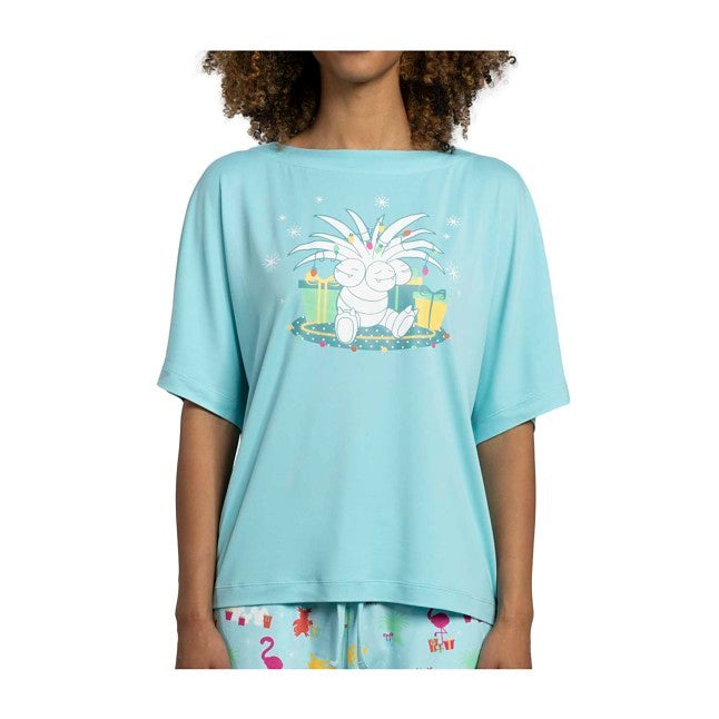 Exeggutor Pokémon Holiday Blue Boxy Sleep Top - Women