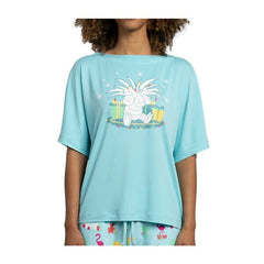 Exeggutor Pokémon Holiday Blue Boxy Sleep Top - Women