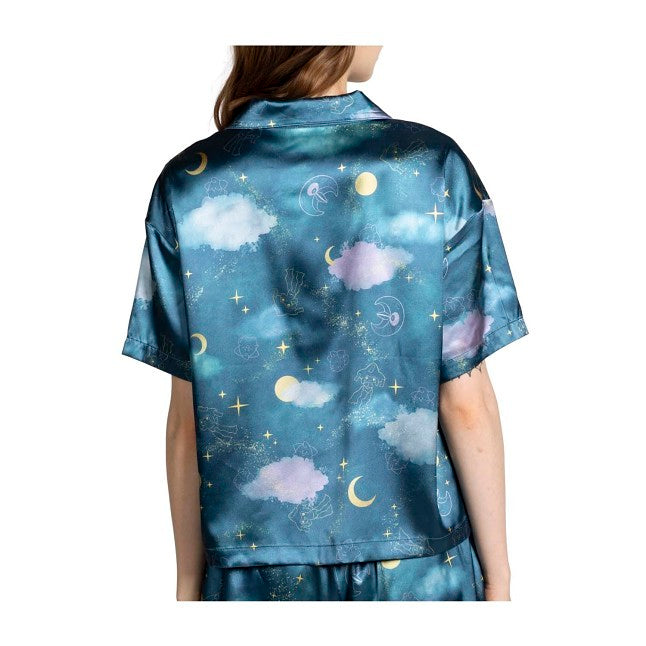 Jirachi Sleep Teal Button-Up Sleep Shirt - Women