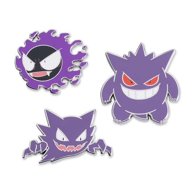 Gastly, Haunter & Gengar Pokémon Pins (3-Pack)