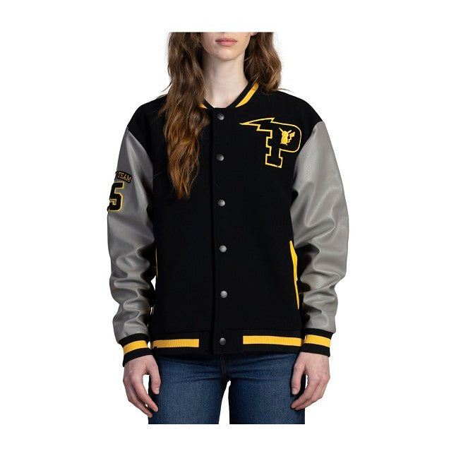 Pikachu Yellow Baseball Varsity Jacket - Adult
