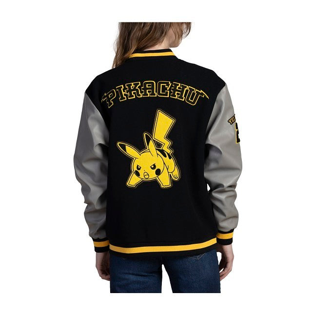 Pikachu Yellow Baseball Varsity Jacket - Adult