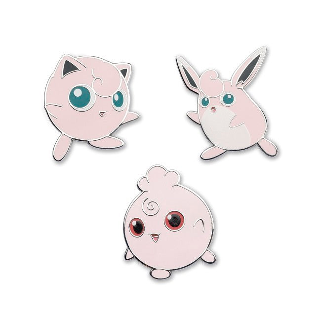 Igglybuff, Jigglypuff & Wigglytuff Pokémon Pins (3-Pack)