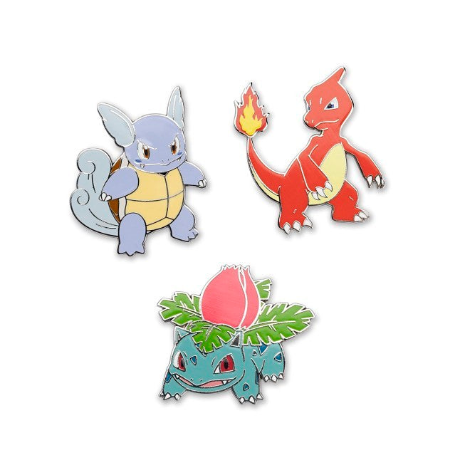 Ivysaur, Charmeleon & Wartortle Pokémon Pins (3-Pack)