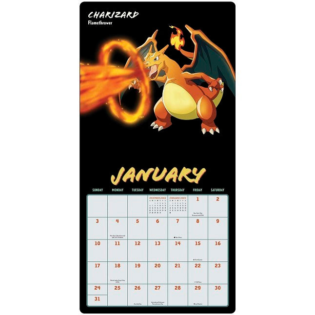 Pokémon Moves 2027 Wall Calendar