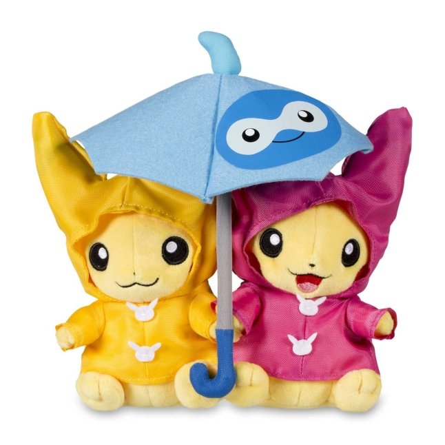 Paired Pikachu Celebrations: Umbrella for Two Pikachu Poké Plush - 9 In.