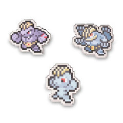 Machop, Machoke & Machamp Pokémon Pixel Pins (3-Pack)