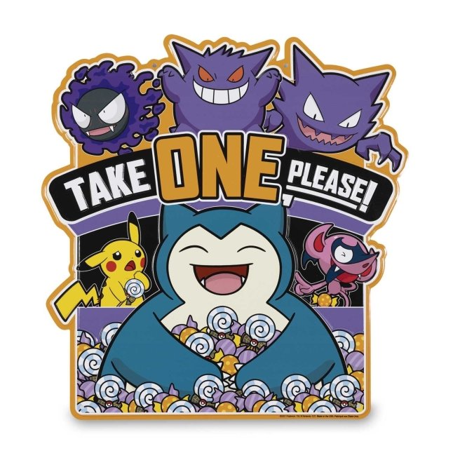 Snorlax Pokémon Spooky Celebration Metal Door Sign