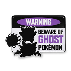 Ghost Warning Pokémon Spooky Celebration Metal Sign