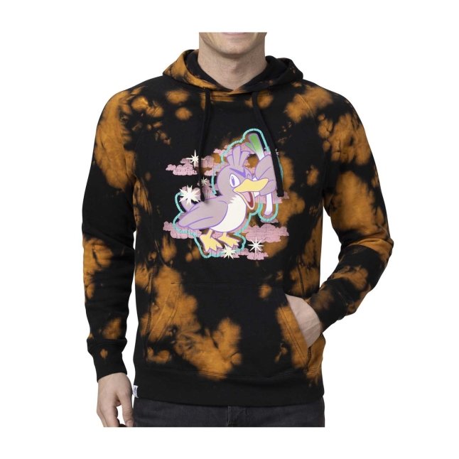 Farfetch'd Pokémon Take Flight Brown & Tan Tie-Dye Pullover Hoodie - Adult