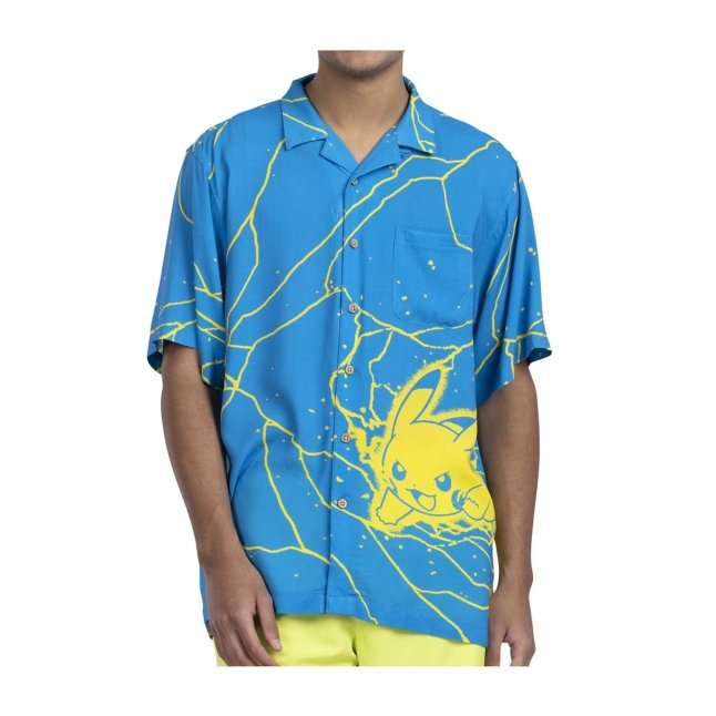Pokémon Tropical Pikachu Blue Lightning Tropical Shirt - Men