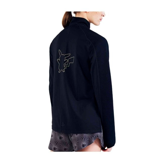 Pokémon Center × Craft: Pikachu Core Charge Black Jersey Jacket - Women
