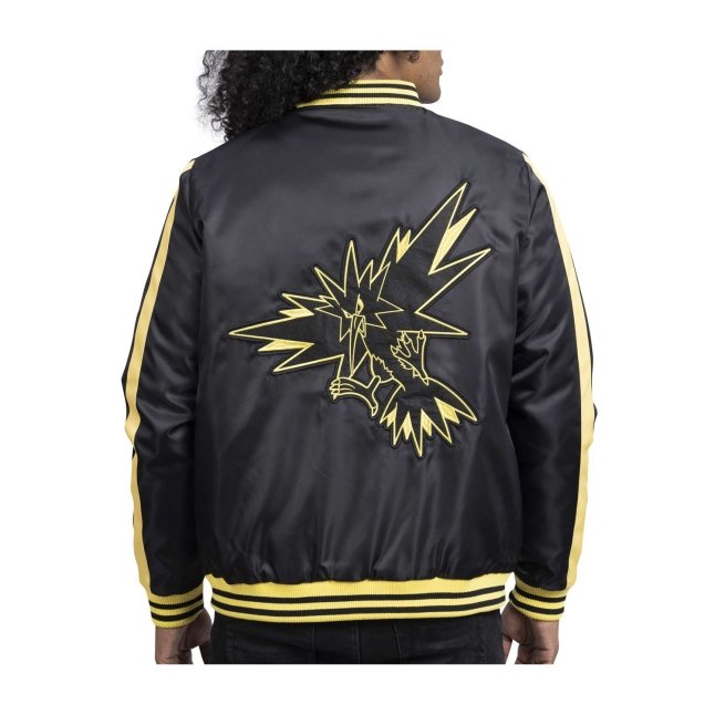 Zapdos Pokémon Jackets Black Insulated Snap-Down Jacket - Adult