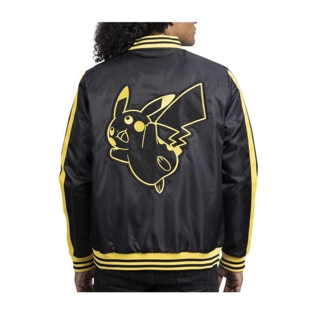 Pikachu Pokémon Jackets Black Insulated Snap-Down Jacket - Adult