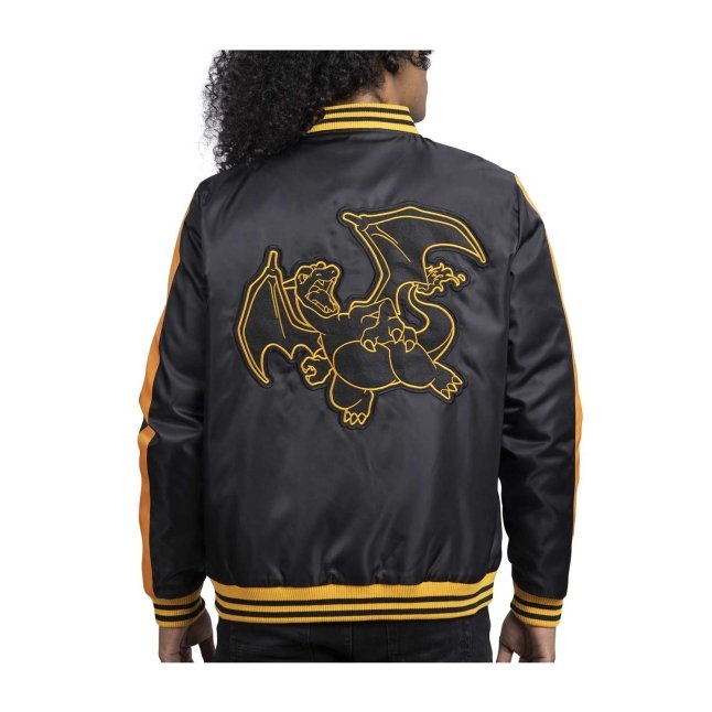 Charizard Pokémon Jackets Black Insulated Snap-Down Jacket - Adult