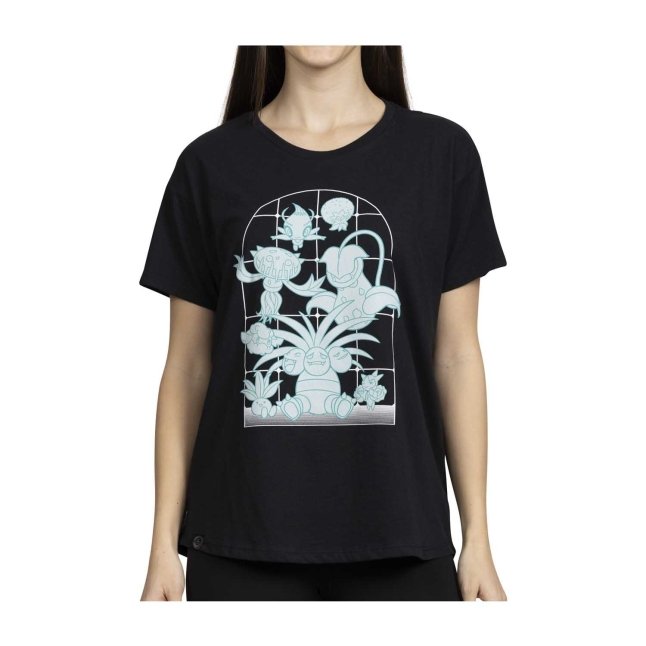 Exeggutor & Friends Pokémon Nature: Spring Black Crew Neck T-Shirt - Women