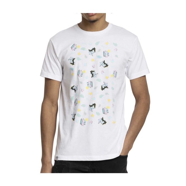 Espeon & Umbreon Summer Fun White Relaxed Fit Crew Neck T-Shirt - Adult