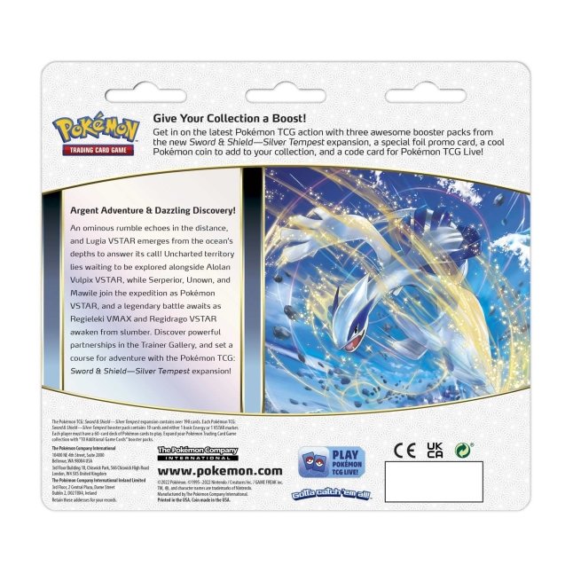 Pokémon TCG: Sword & Shield-Silver Tempest 3 Booster Packs, Coin & Togetic Promo Card
