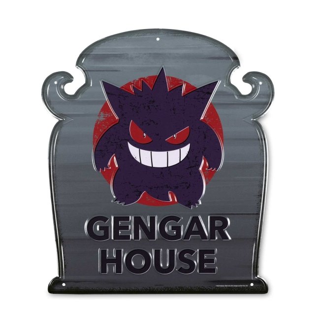Haunted Pokémon Village: Gengar House Metal Sign