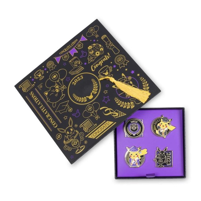 Graduation Pikachu 2023 Pokémon Pin Box Set (4-Pack)