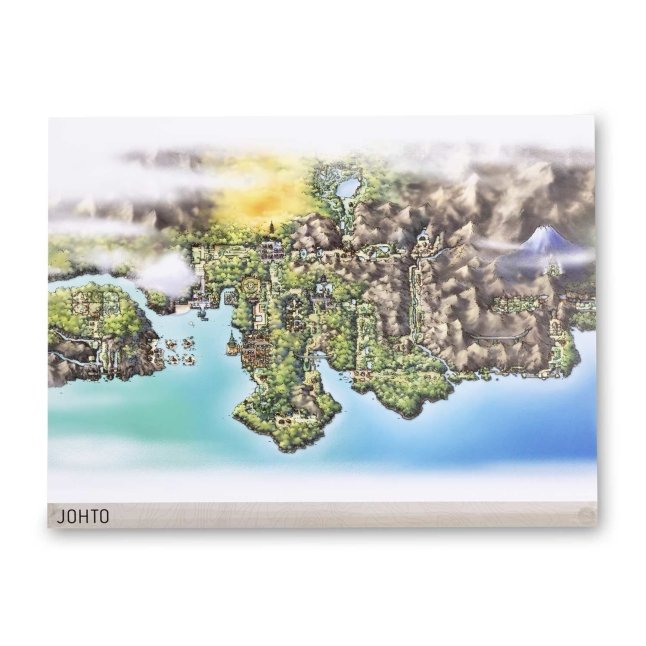 Johto Pokémon Region Maps Poster
