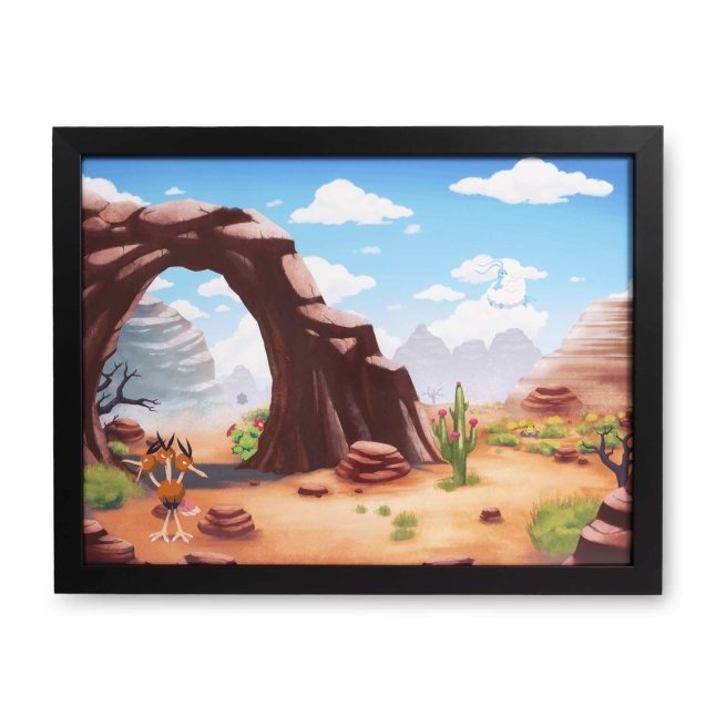 Rocky Desert Pokémon Soothing Scenes Framed Wall Art