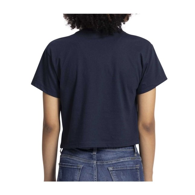 Pikachu Neon Pokémon Active Navy, Pink & Orange Oversize Crew Neck Crop Top - Women