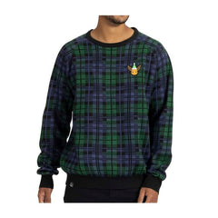 Eevee Green & Black Plaid Knit Sweater - Adult