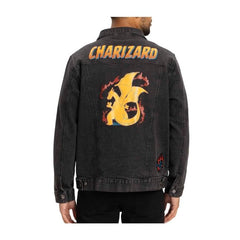 Charizard Black Denim Jacket - Adult