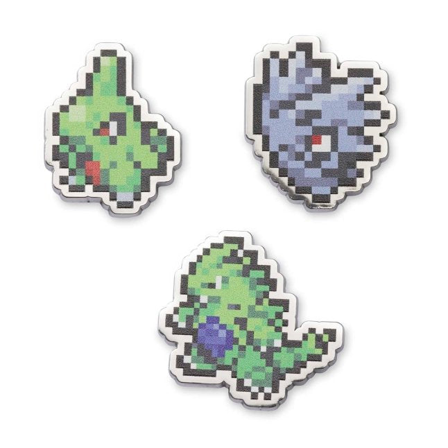 Larvitar, Pupitar & Tyranitar Pokémon Pixel Pins (3-Pack)