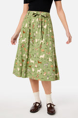 Cute Dogs Midi Skirt