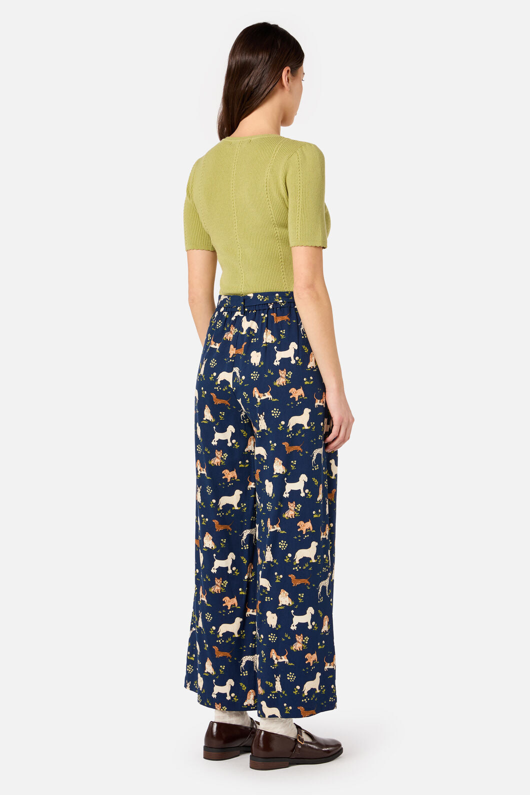 Cute Dogs Culotte Wide Leg Pants