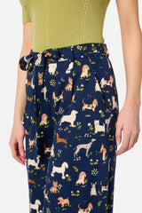 Cute Dogs Culotte Wide Leg Pants