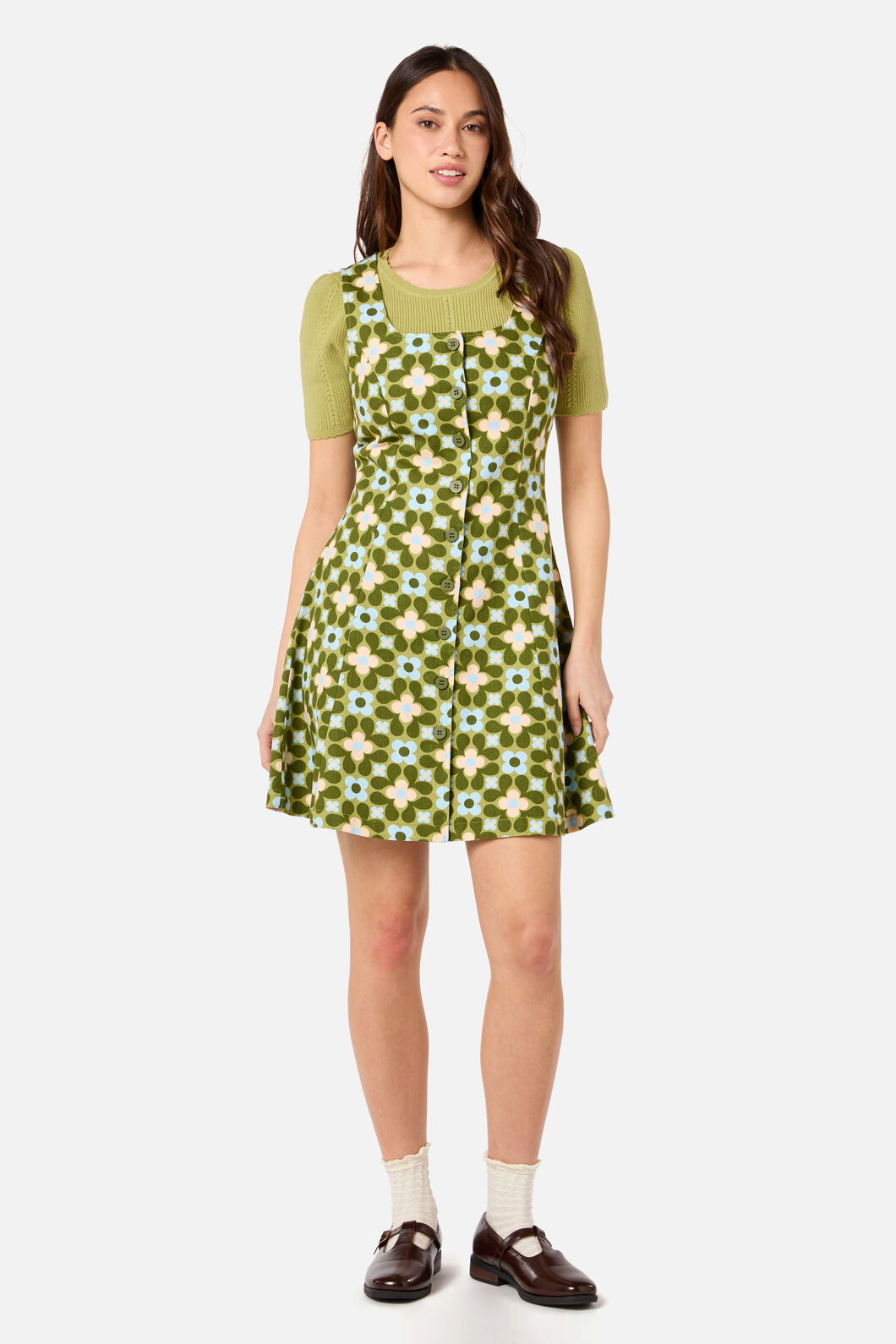 Ginny 60's Mini Pinafore Dress