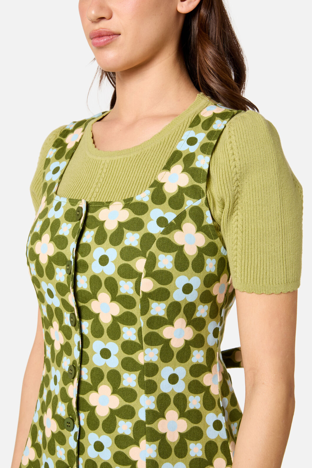 Ginny 60's Mini Pinafore Dress