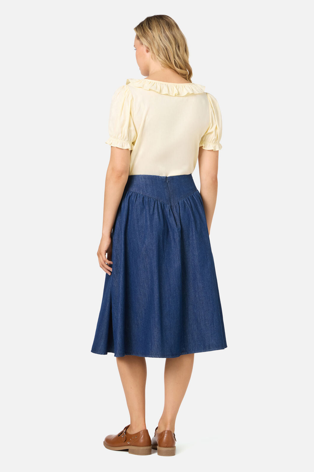 Nellie Yoke Denim Skirt