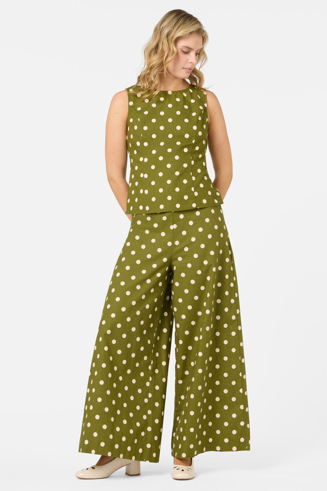 Polka Dot Shell Top