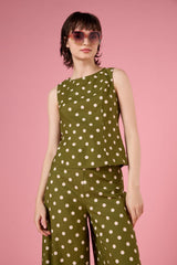 Polka Dot Shell Top