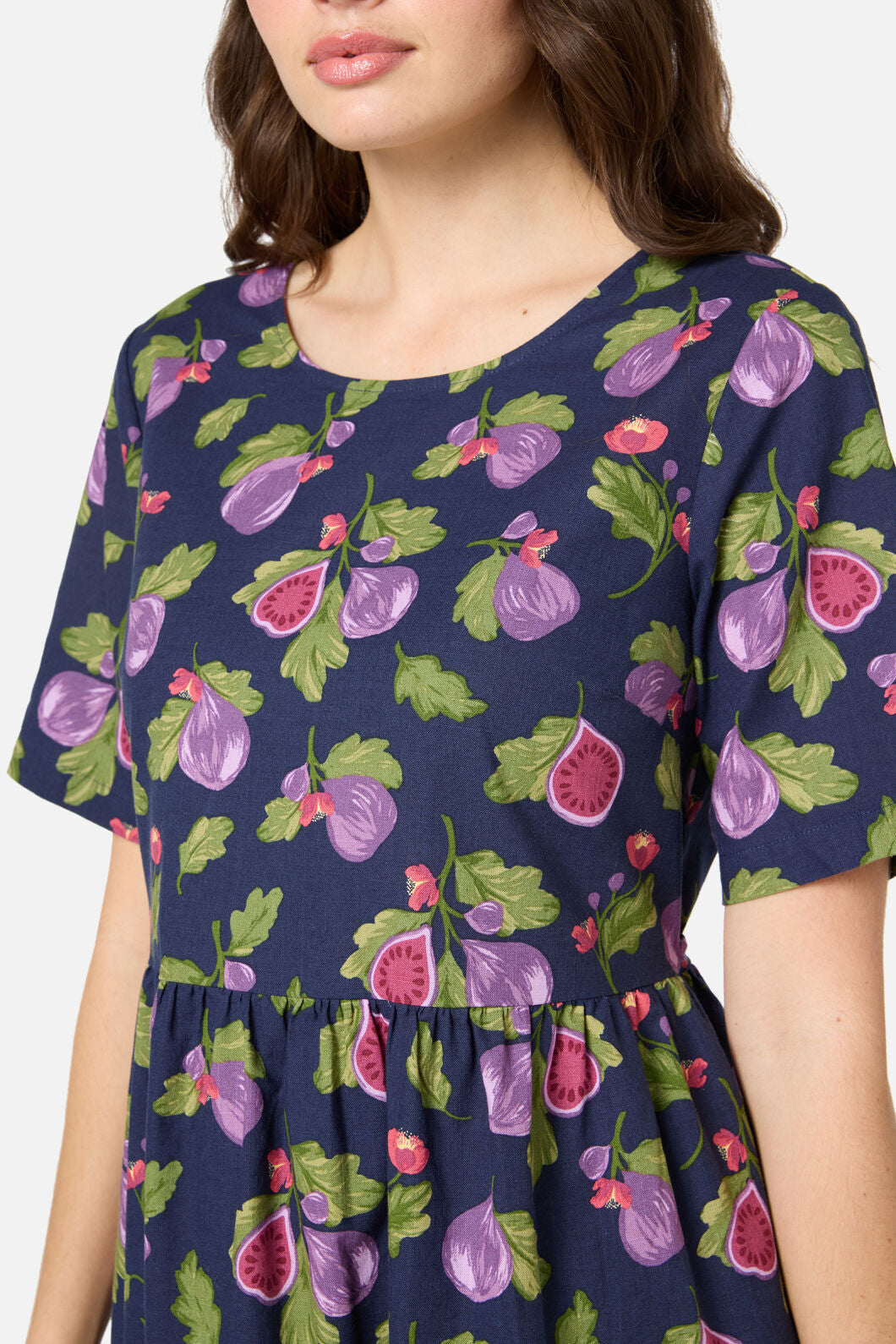 Fig Tiered Cotton Smock Dress