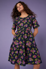 Fig Tiered Cotton Smock Dress