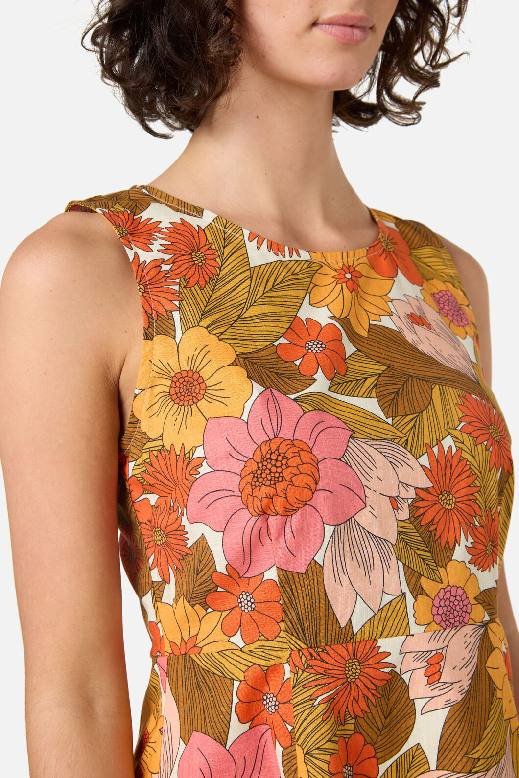 Nellie 70's Floral Mini Dress