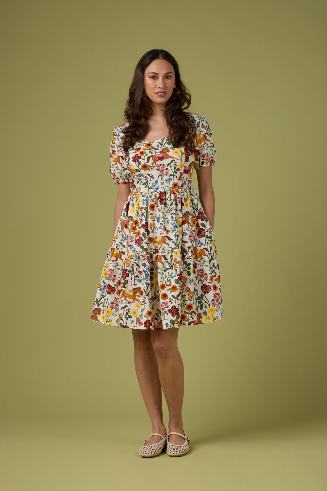 Fancy Horses Tiered Mini Dress
