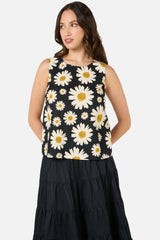 60's Daisy Shell Top