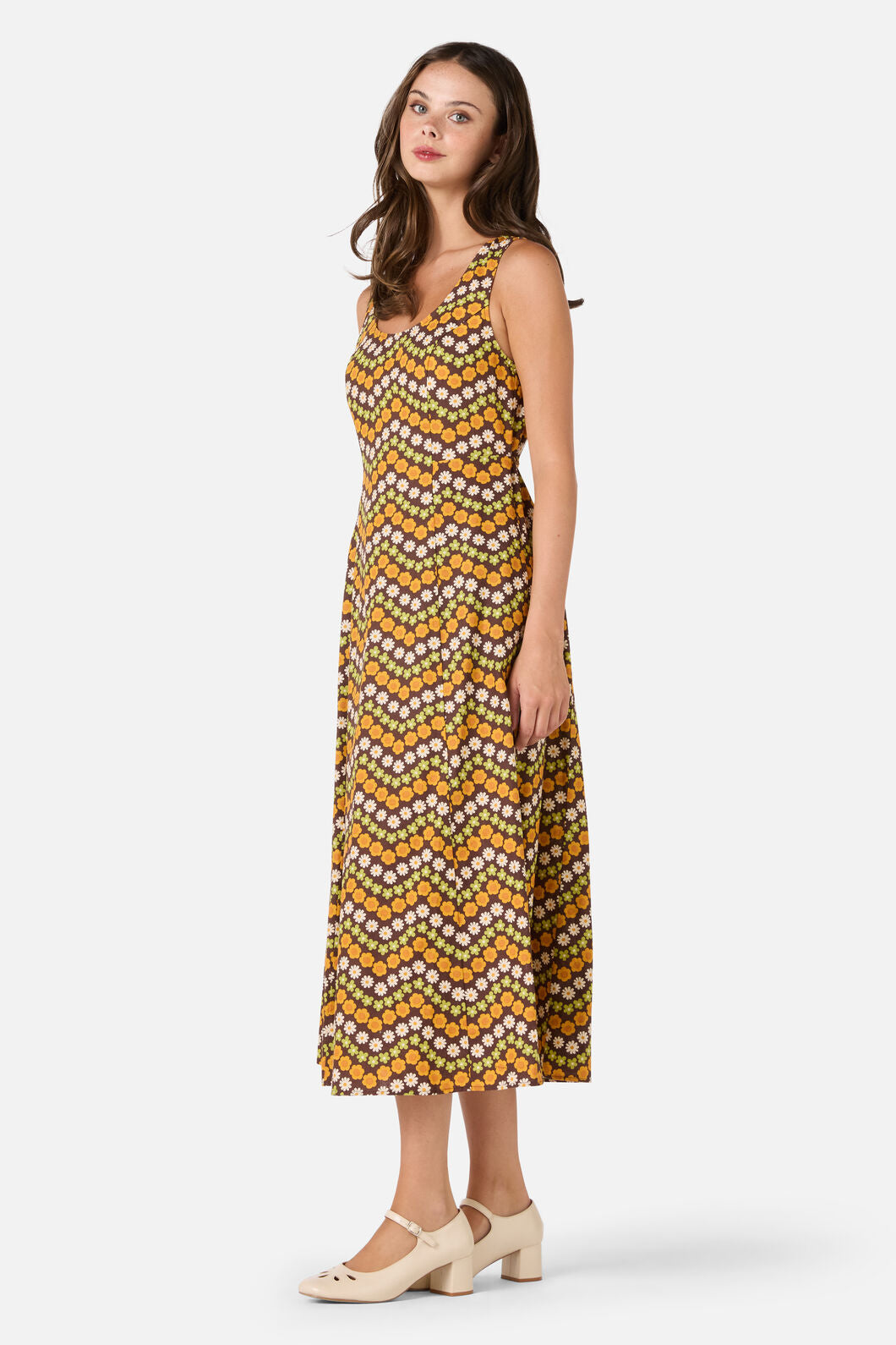 Sally Retro Midi Dress